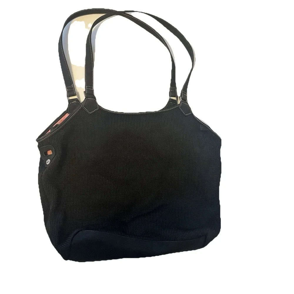 The Sak Crochet Black‎ Hobo Shoulder Bag Everyday Work Casual Wear
